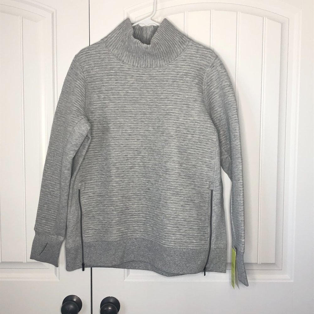 All in Motion Quilted Pullover Funnel Neck Collar